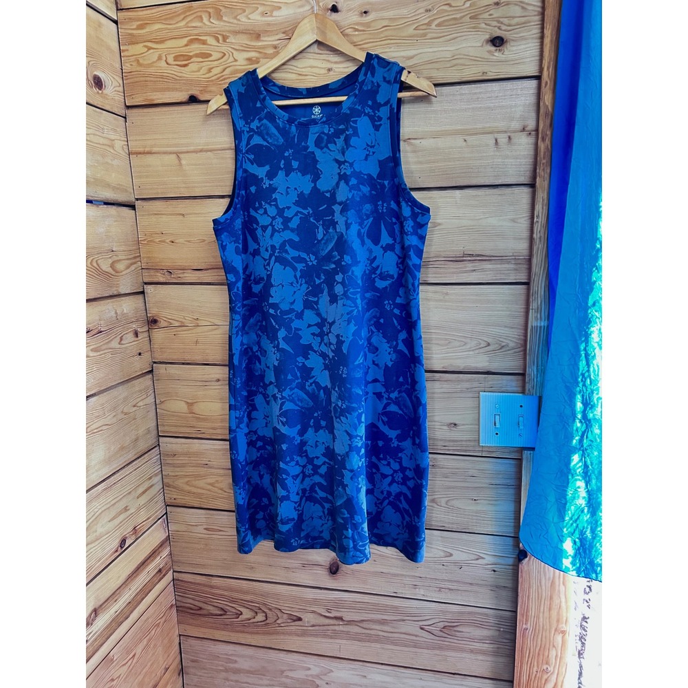 Gaiam Blue Floral Sleeveless Shift Dress Womens‎ XL Athletic Casual Yoga Dress